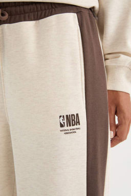 DeFactoFit NBA Широкие брюки с надписью NBA Широкие брюки стандартного размера из плотной ткани  фото 5