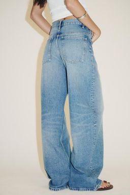 TRF WIDE-LEG HIGH-WAIST JEANS WITH CROSSOVER WAIST - Zara фото 9