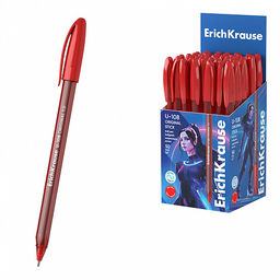 Цена за 50 шт. Ручка шариковая ErichKrause U-108 Stick Original 1.0, Ultra Glide Technology, цвет чернил красный (в коробке по 50 шт.)  фото 3