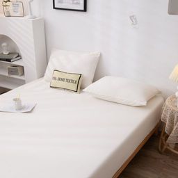 Комплект постельного белья Однотонный Сатин на резинке CSR037 180*200*35;160*200*35 Евро 4 Наволочки