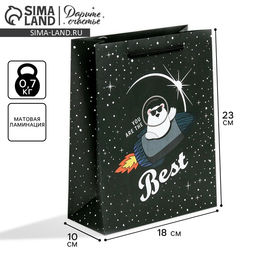 Пакет ламинированный вертикальный Космос ждёт, MS 18 23 10 см - Дарите счастье фото 9