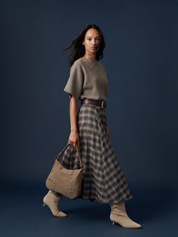 Asimetrik Yaka Oversize Kad?n Triko Kazak