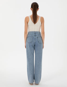 A__k Mavi High Waist Flare Fit Jean Pantolon
