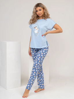 Костюм женский, цвет голубой