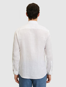 Beyaz Regular Fit %100 Keten G_mlek