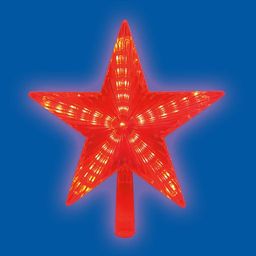 ULD-H2121-031/STA RED STAR-3 Украшение светодиодное для ёлки Звезда-3, 21 см. 31 светодиод. Красный свет. Прозрачный провод. TM Uniel