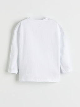 Bisiklet Yaka Bask?l? Erkek ?ocuk Ti??rt