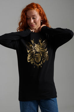 8544 Футболка с длинным рукавом женская (фольга)