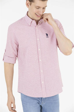 U. S. Polo Assn Мужская красная рубашка с длинным рукавом Неожиданная скидка в корзине - U.s. polo assn фото 4