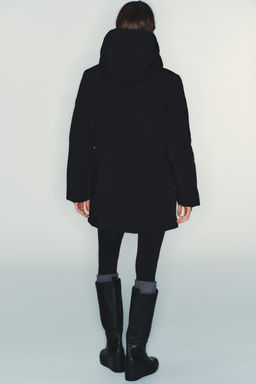 WATER-REPELLENT AND WINDPROOF PUFFER JACKET WITH HOODIE - Zara фото 12