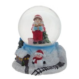 Фигурка декор в стекл шаре "Снеговик/Мальчик", D4,5 см, L5,5 W5,5 H6 см, 2в.