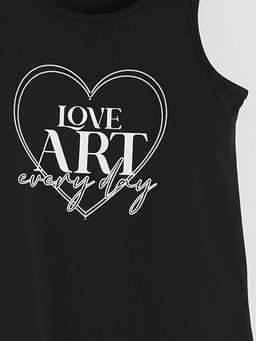 Bisiklet Yaka Bask?l? K?z ?ocuk Atlet