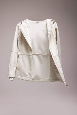 DefactoFit Softshell Mont Su Itici Ruzgar Gecirmez Dar Kesim Kapusonlu Fermuarl? Cepli Polar Astarl?  фото 2