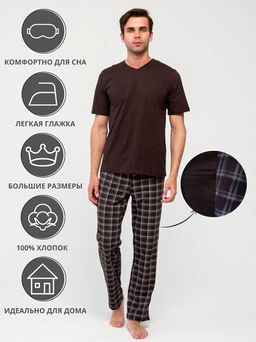 Пижама Грант_М331/темно-коричневый