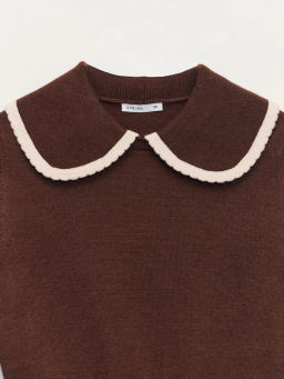 Джемпер с отложным воротником / Zarina  фото 9