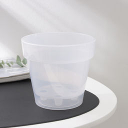 Цена за 2 шт. Кашпо для цветов со вставкой Plast-Avenue «Порто», 1 л, пластик, прозрачное