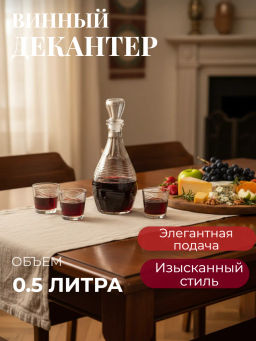 1231-Г Набор д/вина 7пр. Мираж графин+6 стаканов - Mayer&boch фото 2