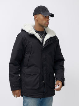 Парка мужская зимняя удлиненная с мехом хаки цвета 8753Ch - Mtforce фото 4