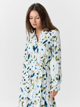 Платье рубашка женское с акварельным принтом - Mark formelle фото 3