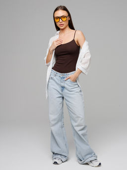 Женская майка на бретелях Lingeamo темно-коричневый ЛТ-07 (69)  фото 6