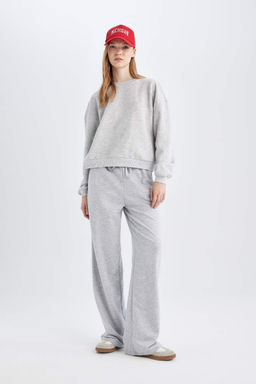 Длинные и широкие спортивные штаны прямого кроя - Defacto фото 2