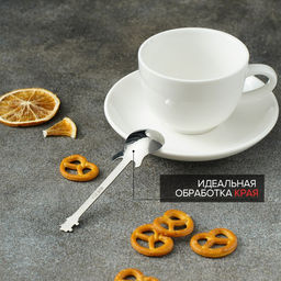 Ложка десертная из нержавеющей стали Magistro Гитара, длина 12 см, цвет серебряный фото 3