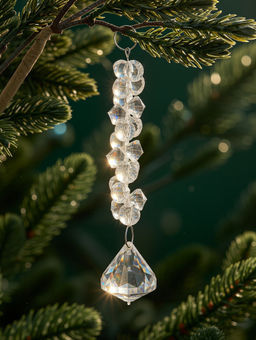 Игрушка елочная, 14 см, стекло, Хрустальная подвеска, Event