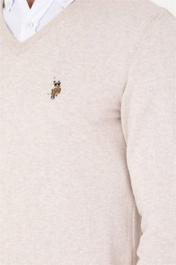 U. S. Polo Assn Мужской базовый свитер из каменного меланжа - U.s. polo assn фото 7