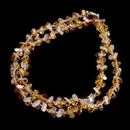 Бусы Алмазная крошка с огранкой 6мм-46см Цитриновые