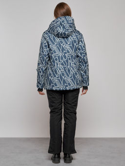 Горнолыжная куртка женская зимняя большого размера темно-серого цвета 2270-1TC - Chunmai фото 19