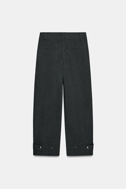 PINSTRIPE TROUSERS WITH ADJUSTABLE HEM - Zara фото 9