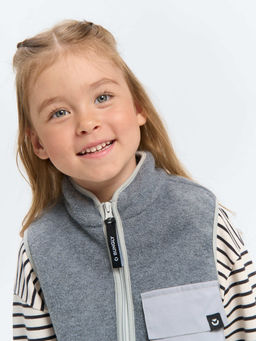 Жилет флисовый Серый меланж - Bungly фото 8