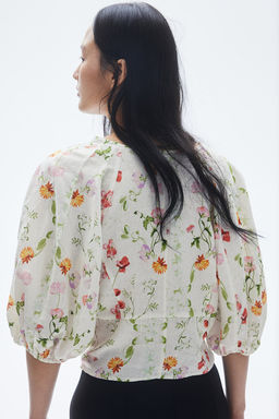 Blusa en mezcla de lino - H&m фото 4