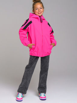 12321008 Куртка с полиуретановым покрытием для девочек (ветровка)