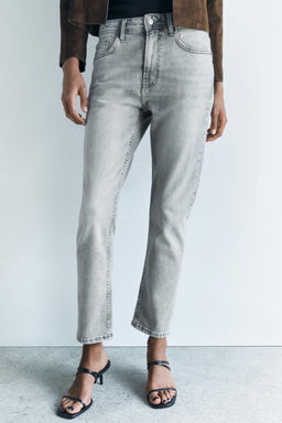 ZW COLLECTION RELAXED SLIM FIT MID-RISE JEANS - Zara фото 28