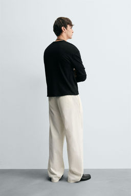 COTTON-HEMP CHINO TROUSERS - Zara фото 12