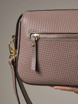 Женская сумка кросс-боди Azaro 3684 розово-серый