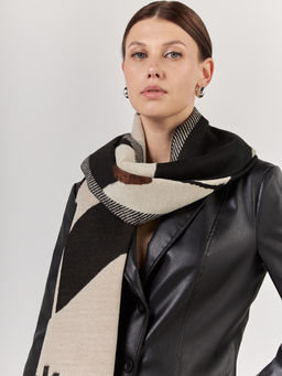 в составе ШЕРСТЬ  и КАШЕМИР Большой, мягкий, теплый  двусторонний палантин - Tantino фото 4