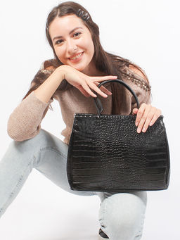 LACCOMA сумка Y1446-2-черный натуральная кожа полиэстер  фото 2