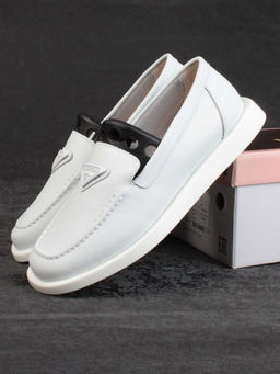 03-HY3-2D WHITE Полуботинки женские (натуральная кожа)