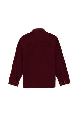 Бордовая базовая рубашка с длинным рукавом для мальчика - U.s. polo assn фото 2