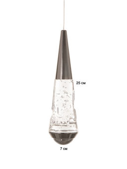 Светильник BayerLux «Сандрес», LED, 5 Вт, 4000К, чёрный хром, 7×7×26-176 см