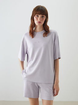 Bisiklet Yaka Oversize Kad?n Ti??rt