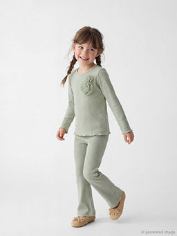 K?z ?ocuk ?spanyol Pa?a Simli Tayt