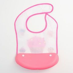 Нагрудник для кормления Пирожное непромокаемый на кнопке, с супер-карманом - Крошка я фото 5