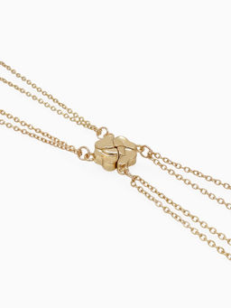 Кулоны парные на цепочке «Неразлучники. 4 сердца», L=55 см, набор 2 шт. на магните, цвет золото