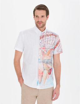 Pembe Regular Fit K_sa Kollu G_mlek - Pierre cardin фото 3
