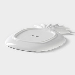 Блюдо сервировочное Доляна Ананас, 19,514 см, цвет белый  фото 3