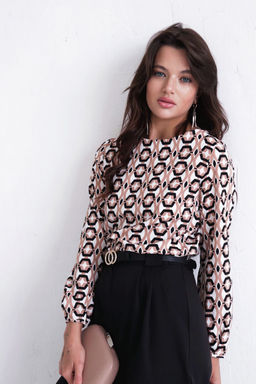 Блуза прямого силуэта с вырезом лодочка - Martichelli фото 11