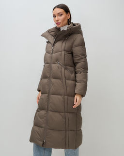 Пальто зимнее Visdeer 7729SK женское утепленное 240 г/м² светло-коричневое  фото 10